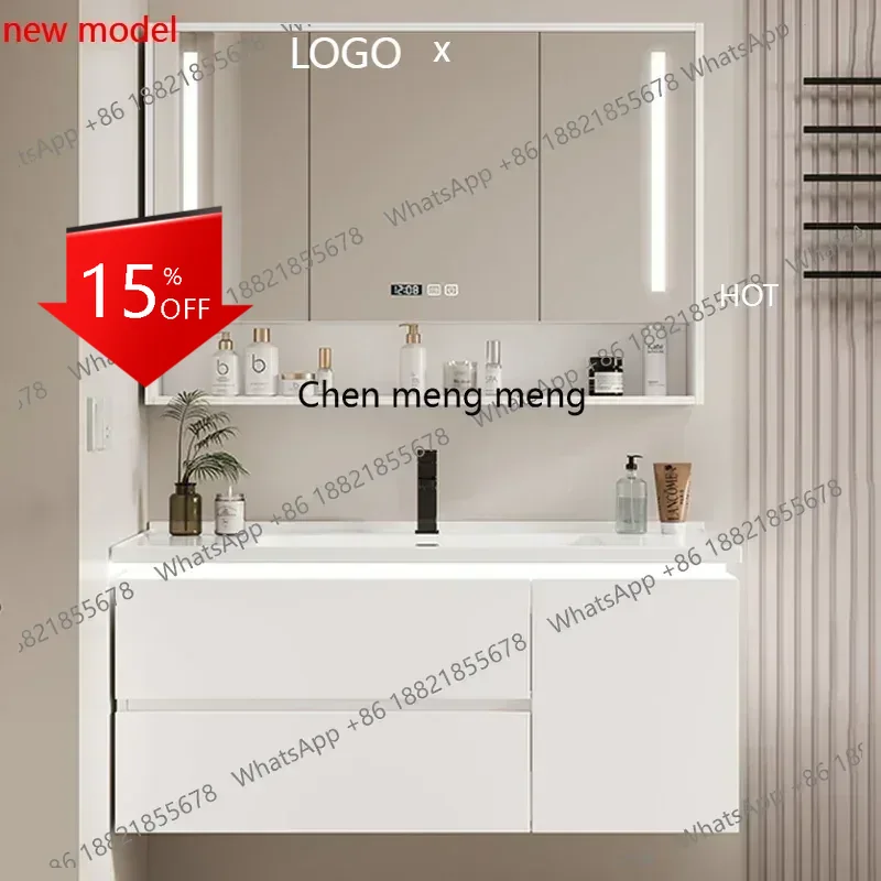 Home Bathroom Vanity Combo - Asmt49 Keramik-Integriertes Badezimmermöbel mit Handwaschbecken, Waschbecken,