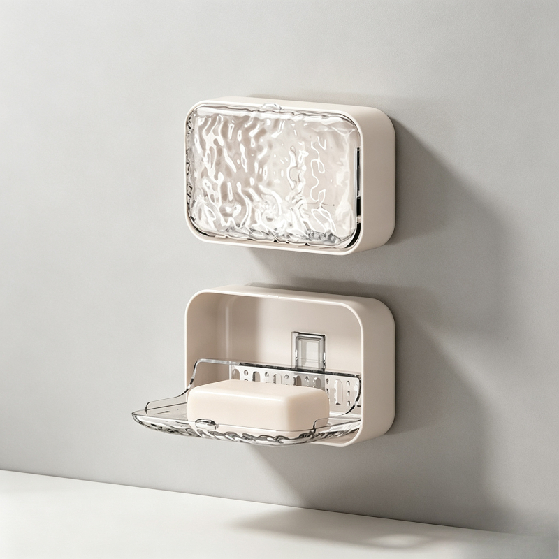 Home Bathroom Organizer - Wandmontierte Seifenschale Ohne Bohren, Mehrschichtiger Seifenhalter