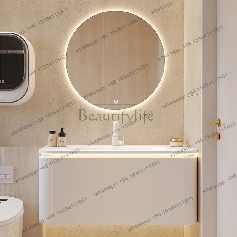 Home Bathroom Vanity Combo - LSLight Badezimmerschrank aus Holz, wasserdicht, wandmontiert,